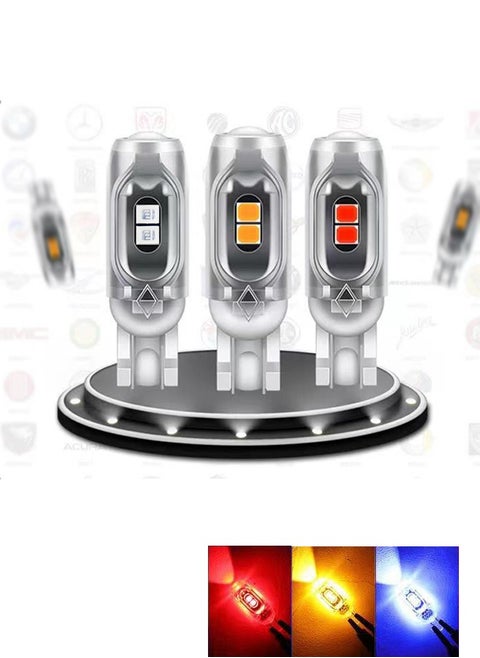 3 Pcs License Plate Lamp T10 2835 3030 5smd Automotive LED Highlight 5W5 Poleless Decoding Car Bulb Side Marker Light License Plate Lamp Courtesy Step Lamp Luggage Compartment Clearance