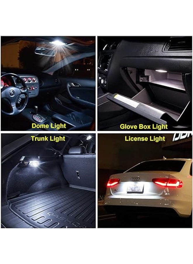 3 Pcs License Plate Lamp T10 2835 3030 5smd Automotive LED Highlight 5W5 Poleless Decoding Car Bulb Side Marker Light License Plate Lamp Courtesy Step Lamp Luggage Compartment Clearance