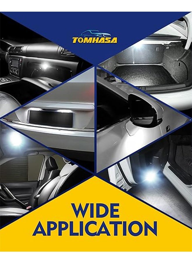 3 Pcs License Plate Lamp T10 2835 3030 5smd Automotive LED Highlight 5W5 Poleless Decoding Car Bulb Side Marker Light License Plate Lamp Courtesy Step Lamp Luggage Compartment Clearance