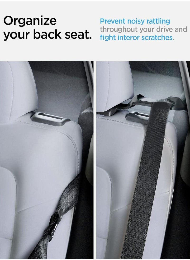 Spigen Backseat Seatbelt Guide Holder for Tesla Model Y (Black) - 2 Pack  - Image 3