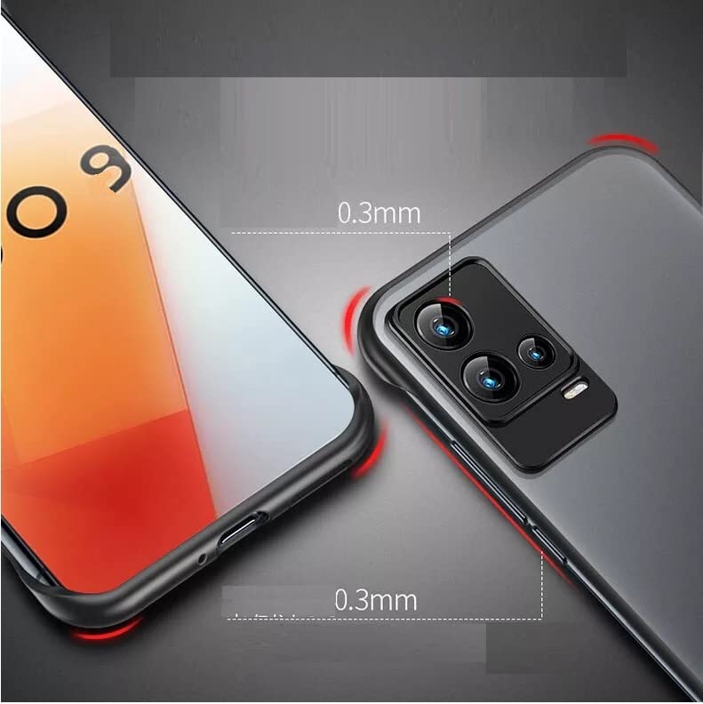 REALCASE iQOO 9 5G Back Cover Case | Stylish Frameless Matte Hard Skin | Soft TPU Shock Proof Bumper Back Cover for iQOO 9 5G (Black) - Image 5