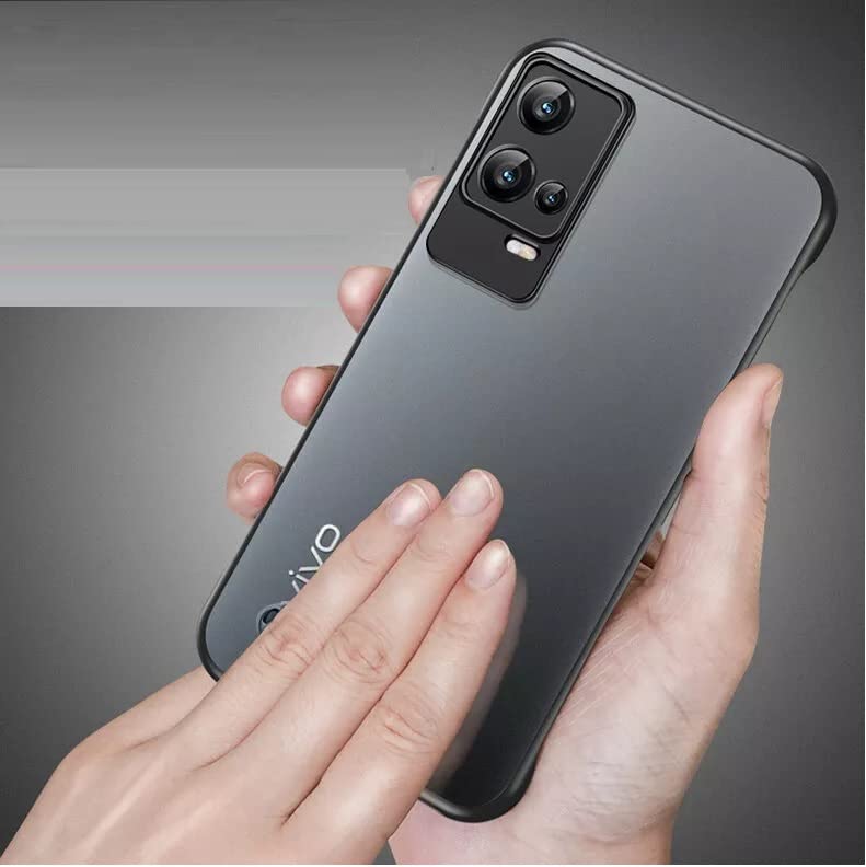 REALCASE iQOO 9 5G Back Cover Case | Stylish Frameless Matte Hard Skin | Soft TPU Shock Proof Bumper Back Cover for iQOO 9 5G (Black) - Image 4