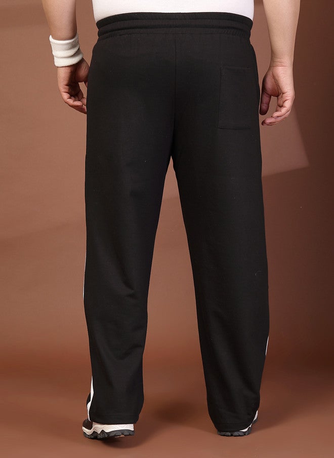 PlusS سروال رياضي أسود بقصة عادية للرجال - Image 4