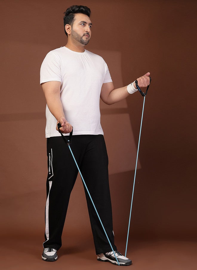 PlusS سروال رياضي أسود بقصة عادية للرجال - Image 5