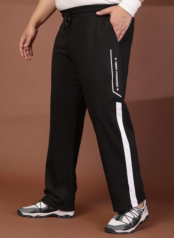 PlusS سروال رياضي أسود بقصة عادية للرجال - Image 3