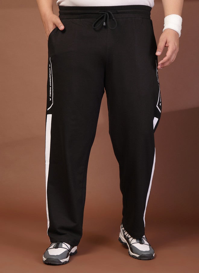 PlusS سروال رياضي أسود بقصة عادية للرجال - Image 2