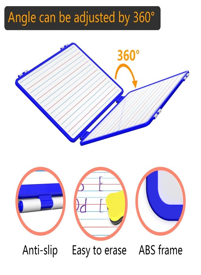 ALL SUMMER Magnetic Small Dry Erase White Board, 4 Writing Sides Desktop Whiteboard Small White Board for Kids, 11.5x17” Foldable Whiteboard for School Office Desk - Image 3