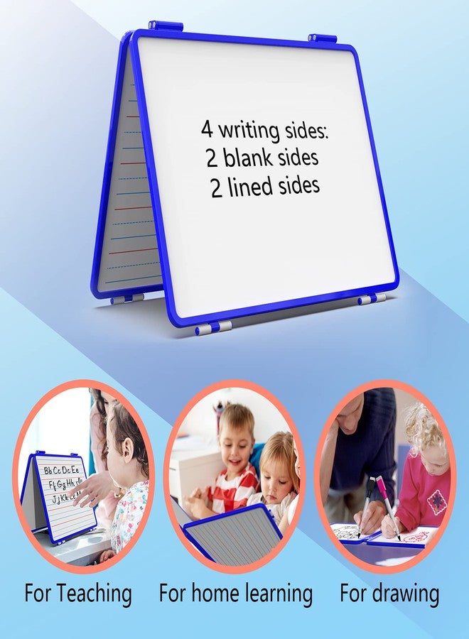 ALL SUMMER Magnetic Small Dry Erase White Board, 4 Writing Sides Desktop Whiteboard Small White Board for Kids, 11.5x17” Foldable Whiteboard for School Office Desk - Image 2