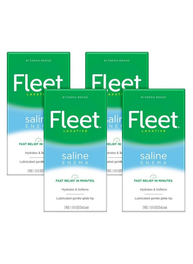 Fleet Laxative Saline Enema for Adult Constipation, 4.5 fl oz, 2 Bottles Each | Pack of 4 - Image 1