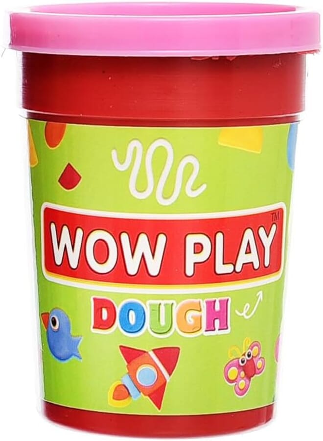 Wow play Wow Play 58098 Play Dough with Modeling Shape On Cap for Boys, Girls and Kids - Pink 