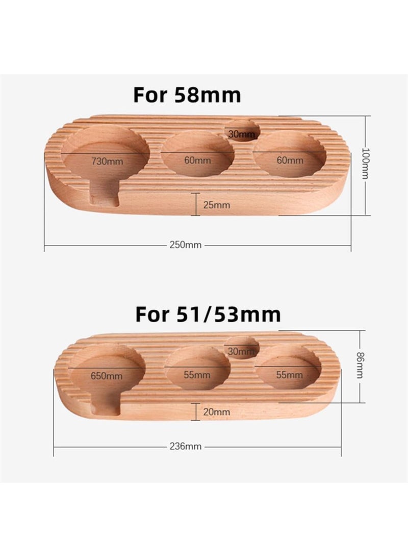 SOLARAE Espresso Tamping Station, Wooden Premium 3-in-1 Espresso Tamper Station, Distributor and Portafilter Holder, Coffee Station Organizer for Kitchen, Bar, Restaurant, Café, for 51mm/53mm - Image 5