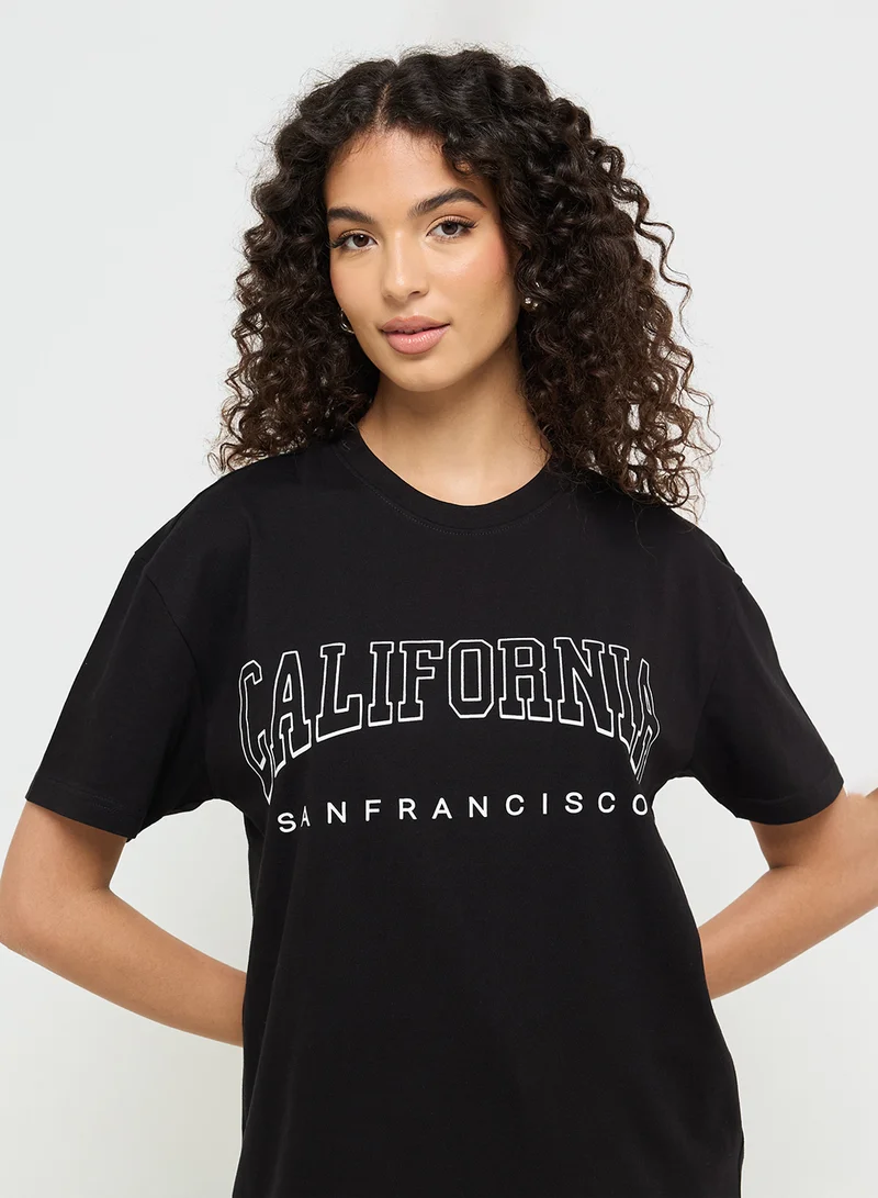 Ginger Crew Neck Varsity T-Shirt