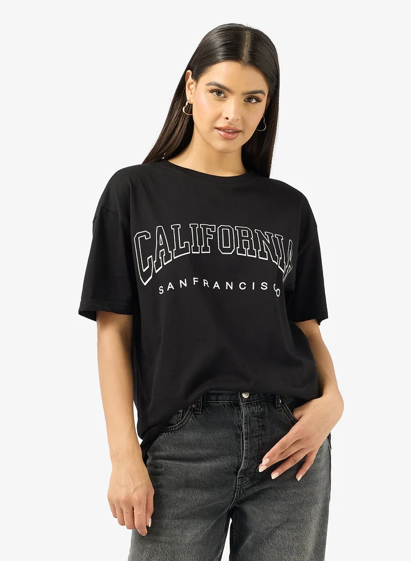 Ginger Crew Neck Varsity T-Shirt