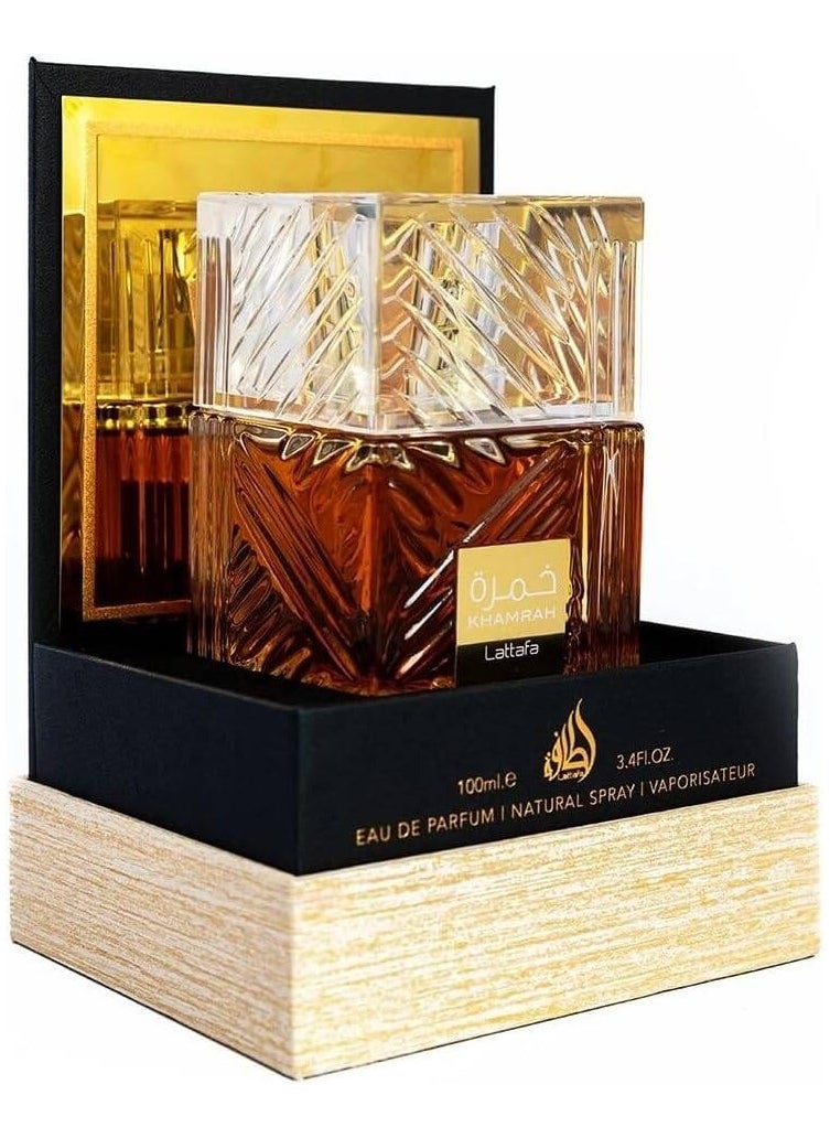 Lattafa Khamrah for Unisex Eau de Parfum Spray, 3.4 Ounce  - Image 3