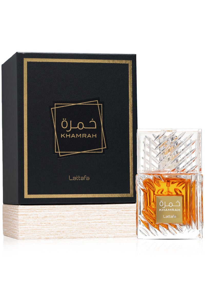 Lattafa Khamrah for Unisex Eau de Parfum Spray, 3.4 Ounce  - Image 1