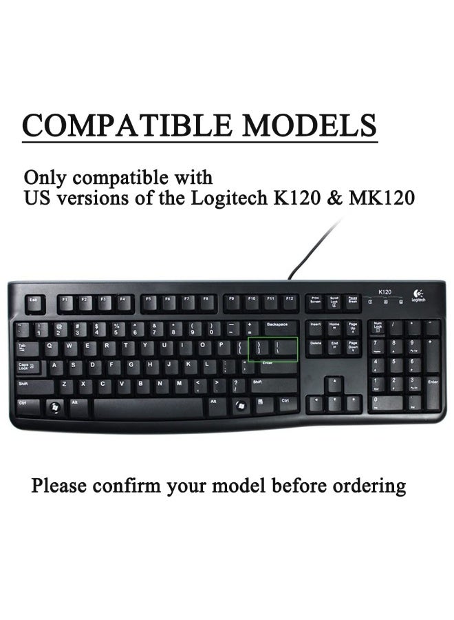 Logitech K120&Mk120 Silicone Keyboard Protective Cover Ergonomically Designed Desktop Usb Wired Keyboard Waterproof Protection Accessory (Clear) - Image 2