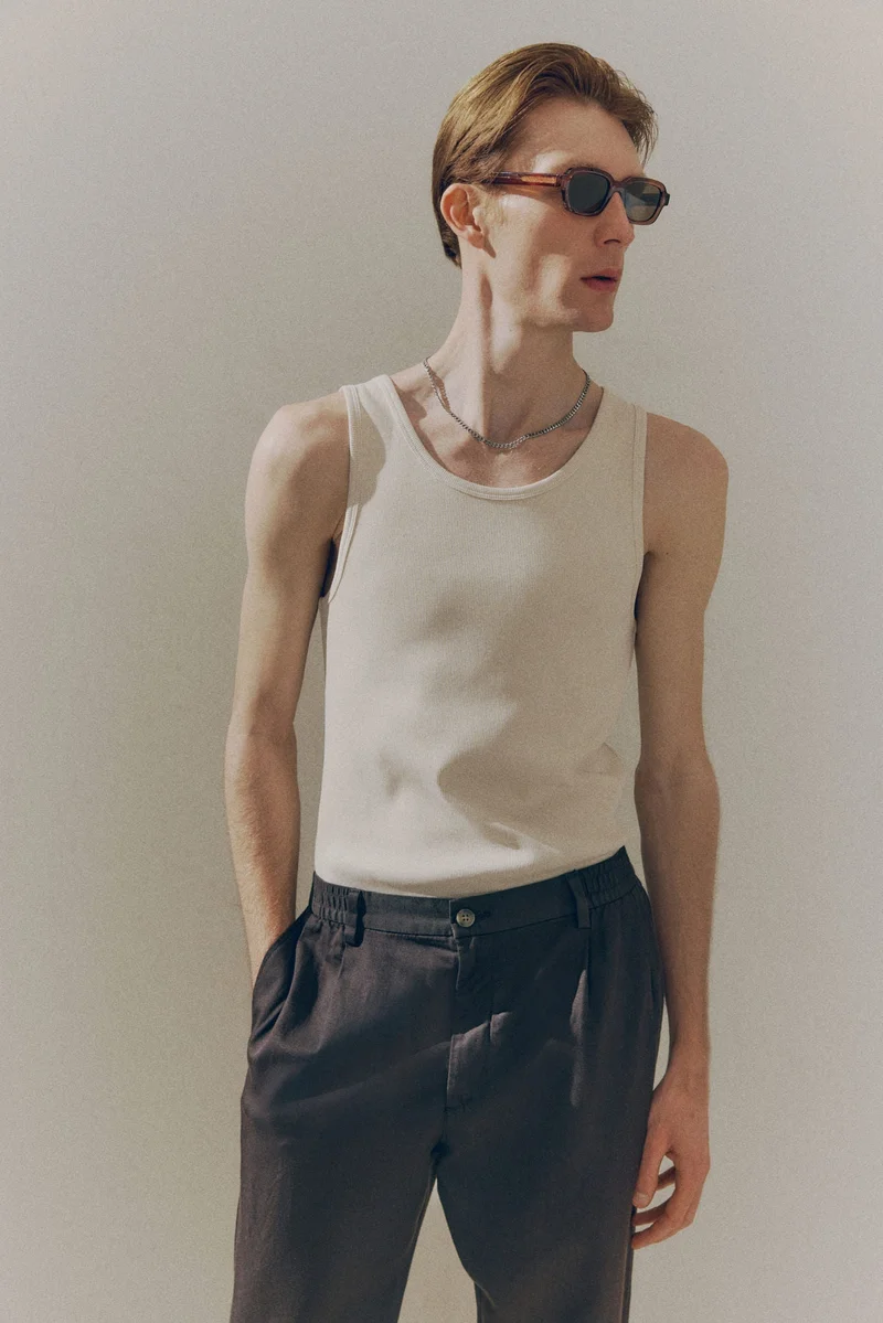 اتش اند ام Slim Fit Ribbed vest top