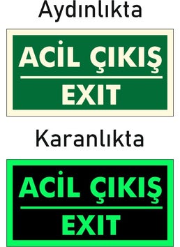 Photolumen Phosphorescent Emergency Exit Direction Sign