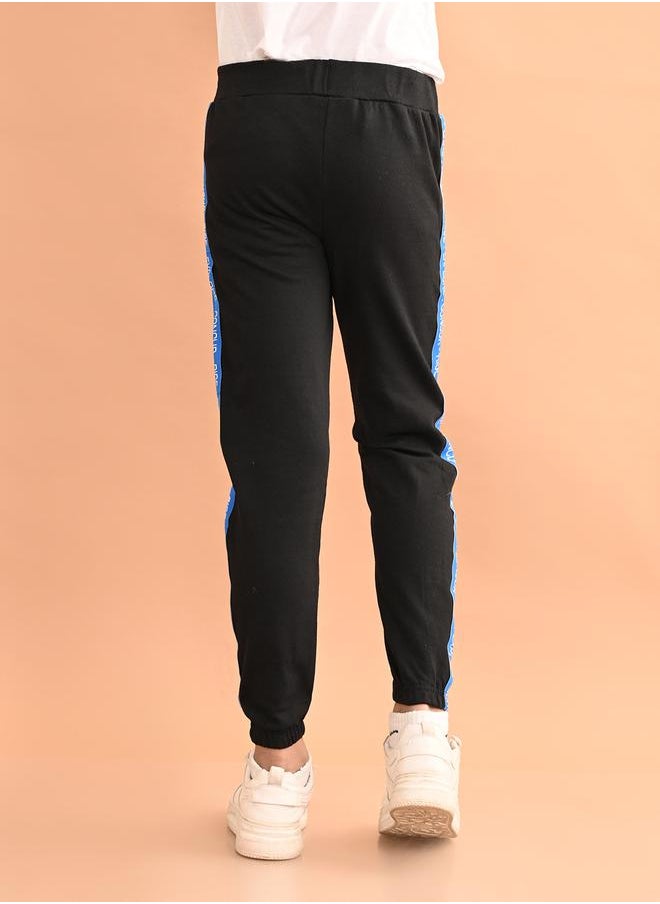 LILPICKS - Printed Side Taping Detail Joggers by Styli - Image 1