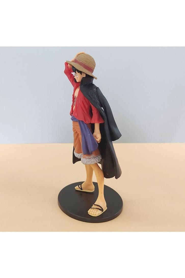 جزءا لا يتجزأ من قبعة من القش الأسود الرأس لوفي مسرح الطبعة الطرفية دمية لعبة ديكور سطح المكتب - Image 4