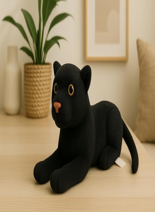 Tickles Black Panther Soft Stuffed Plush Animal Toy for Kids Boys & Girls Birthday Gift (Color: Black Size: 30 cm) - Image 3