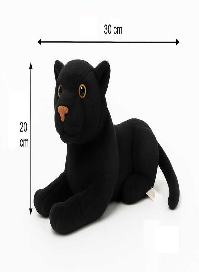 Tickles Black Panther Soft Stuffed Plush Animal Toy for Kids Boys & Girls Birthday Gift (Color: Black Size: 30 cm) - Image 5