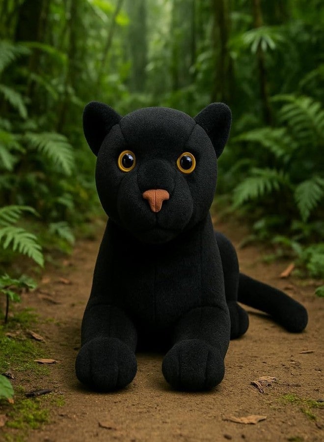 Tickles Black Panther Soft Stuffed Plush Animal Toy for Kids Boys & Girls Birthday Gift (Color: Black Size: 30 cm) - Image 1
