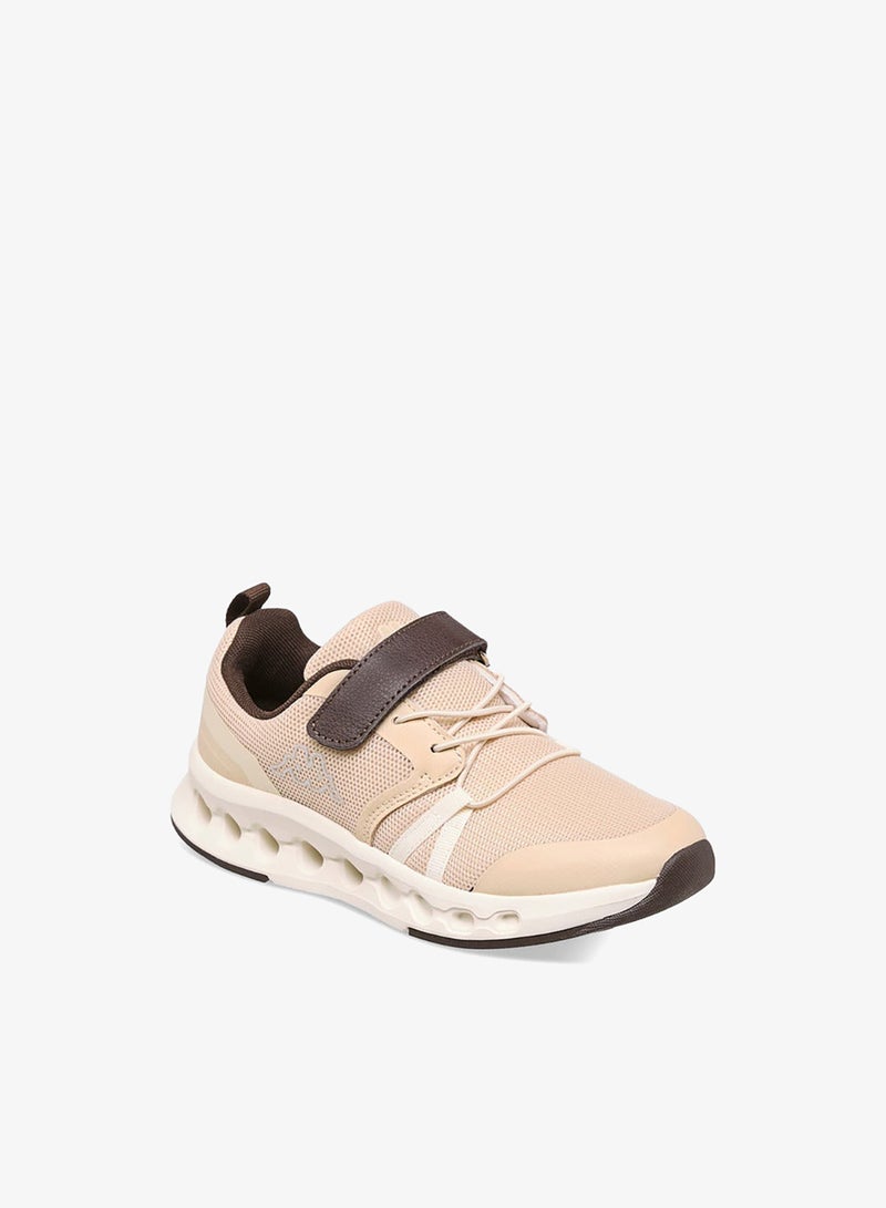 Kappa Boys' Logo Detail Sports Shoes with Hook and Loop Closure - Image 2