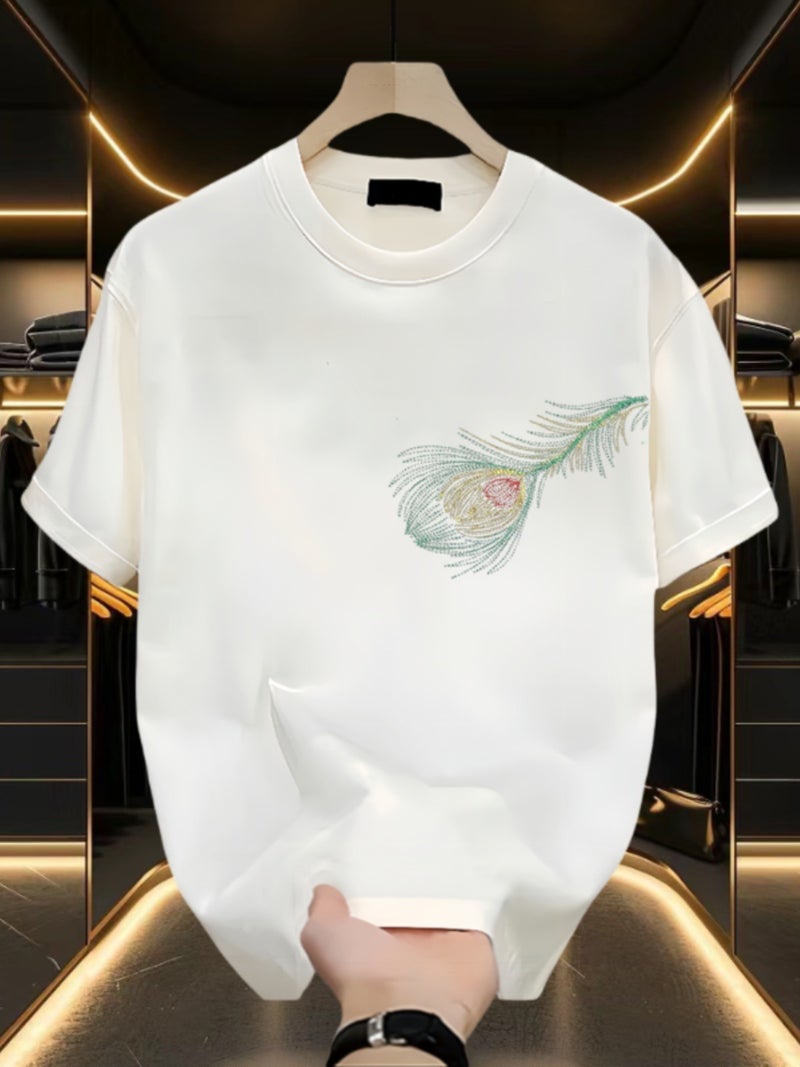 2024 Short-Sleeved Heavy T-Shirt Men'S Ins Fashionable Loose Printed All-Match Top T-Shirt - Image 4