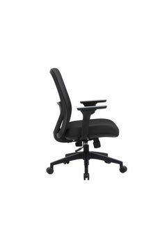Micasa Durable High Quality Adjustable Lumbar Support Office Chair Black 101.5 x 60 x 59 cm W-244  - Image 4