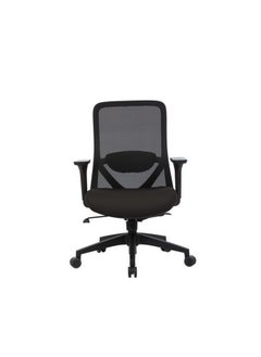 Micasa Durable High Quality Adjustable Lumbar Support Office Chair Black 101.5 x 60 x 59 cm W-244  - Image 3