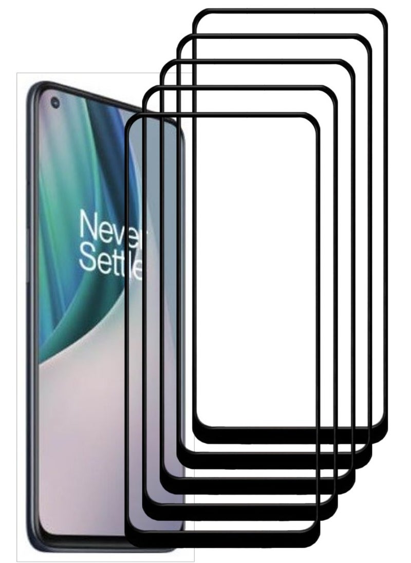 ACLIX 5 Pieces Antistatic ESD Dustproof Premium Quality High Definition Tempered Glass Screen Protector Designed For OnePlus Nord N10 5G - Image 1