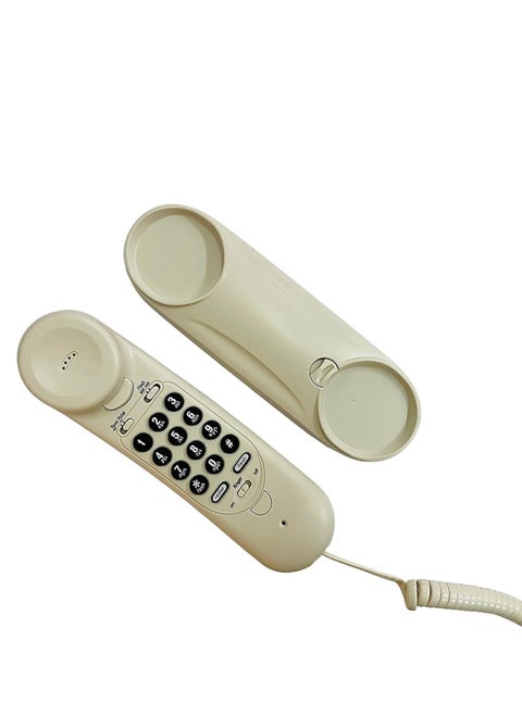 Beetel B26 Corded Slim Landline Phone,Ringer Volume Control,LED Ring Indication,Wall/Desk Mountable,Classic Design,Clear Call Quality,Mute/Pause/Flash/Redial Function (Made in India)(Warm Grey)(B26)