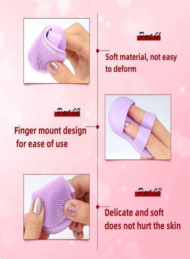 HELLYZ Facial Pore Cleansing Pads | Silicone Face Cleansing Brush Face Scrubbers Soft Exfoliators Cleaning Tool Massage Washing Pore Cleanser Pimples Blackhead Remover Deep Cleans Skin Care 2pcs - Image 2