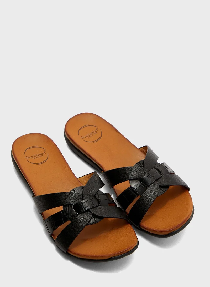 Le Confort Multi Strap Flat Sandal