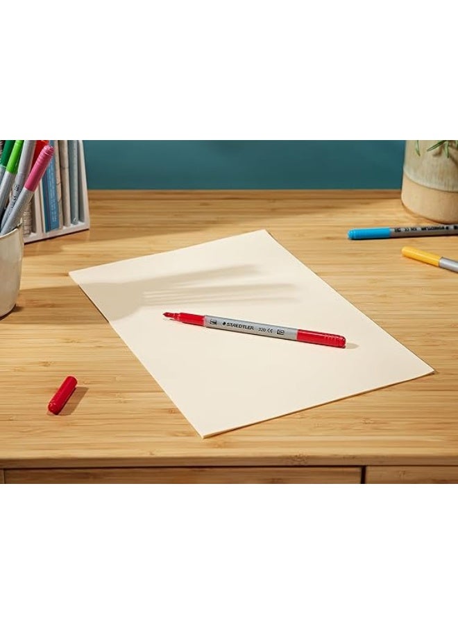 Staedtler Noris Club 320 NWP12 Fibre-Tip Pen with 2 Tips Pack of 12 in Soft Plastic Case - Image 5