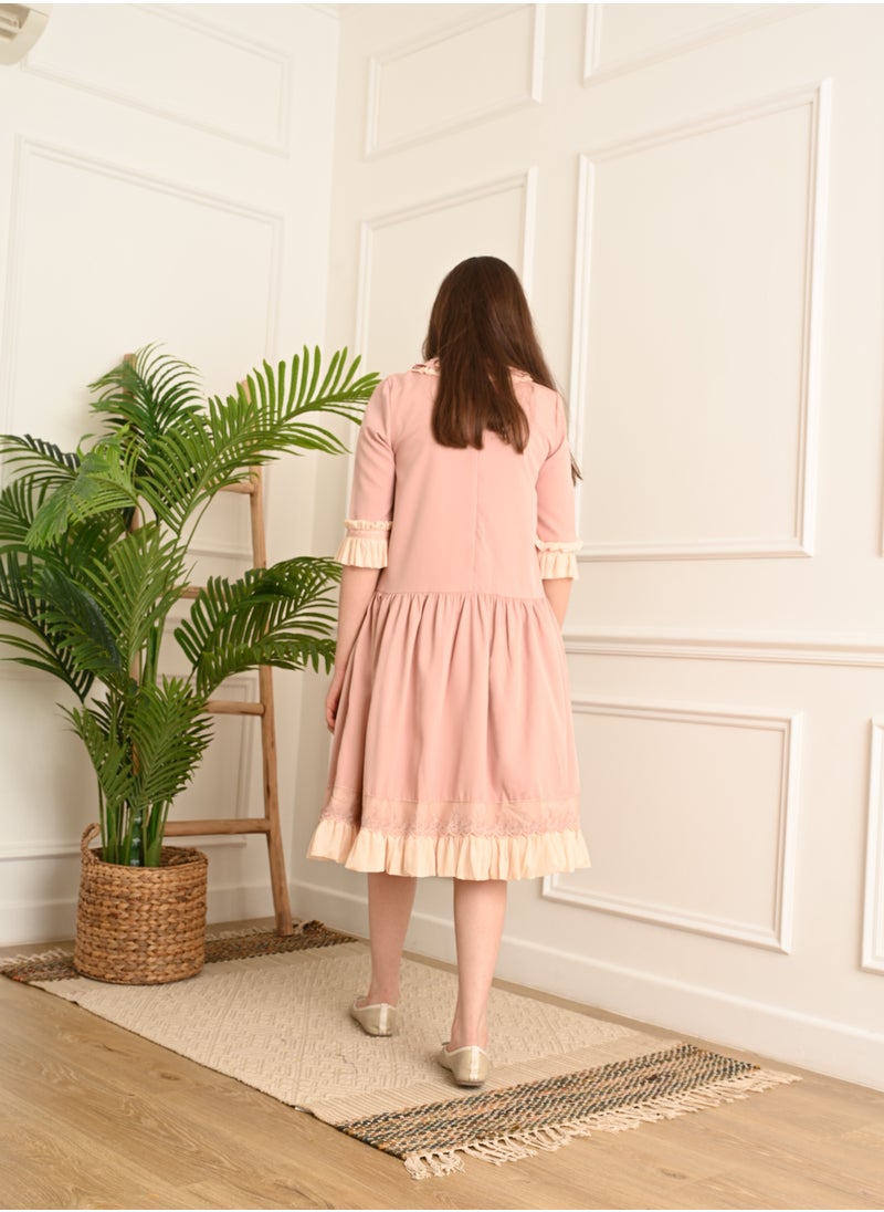 FULL JOY Elegant Girls' Dress with text sleeves  - Image 4