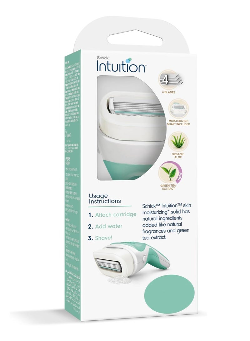 schick INTUITION Schick Sensitive Care Kit, with Organic Aloe and Green Tea Extract  - Image 4