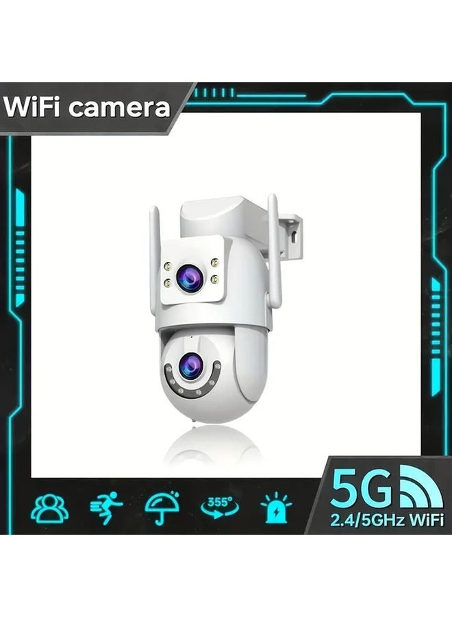 White JOOAN 1296P 2 4G 5G Indoor Outdoor Security Camera 355 PTZ Color Night Vision Motion Tracking Two Way Audio Alexa Compatible - Image 1