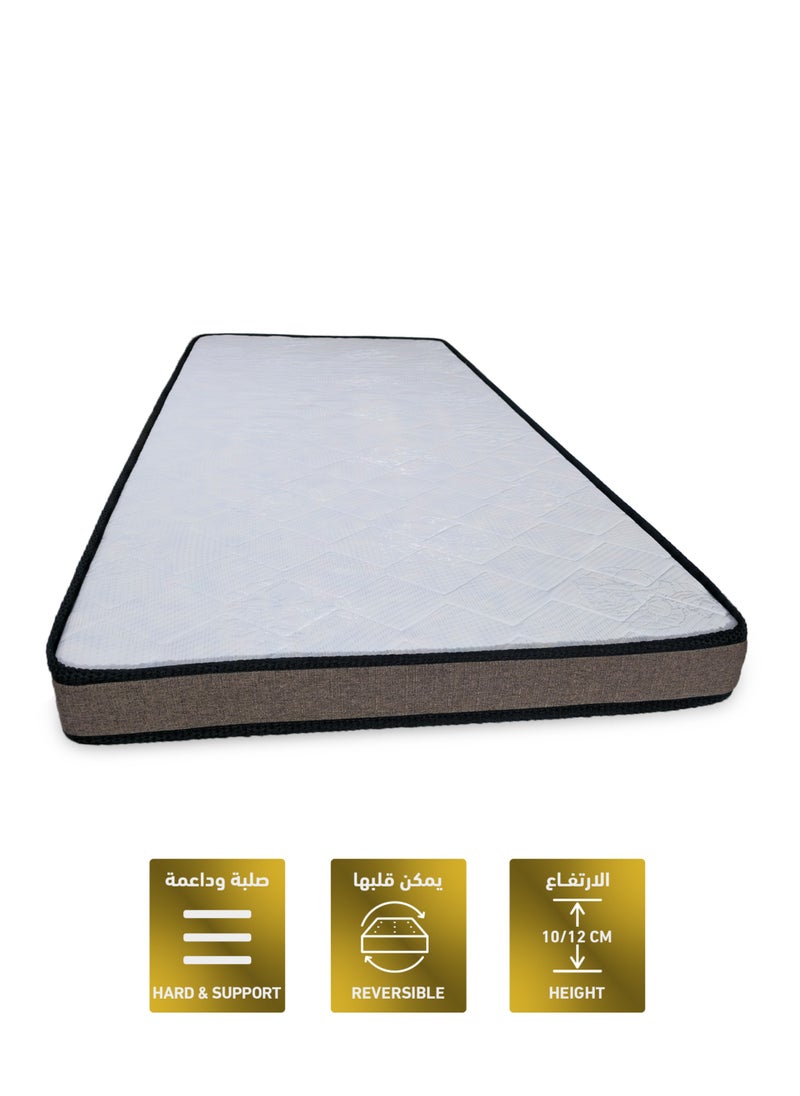 Art Comfort Single Bed Mattress | High-Density 60-Density Foam, Breathable, Luxurious Embroidered Hypoallergenic Fabric, Size: 190x90x12CM  - Image 1