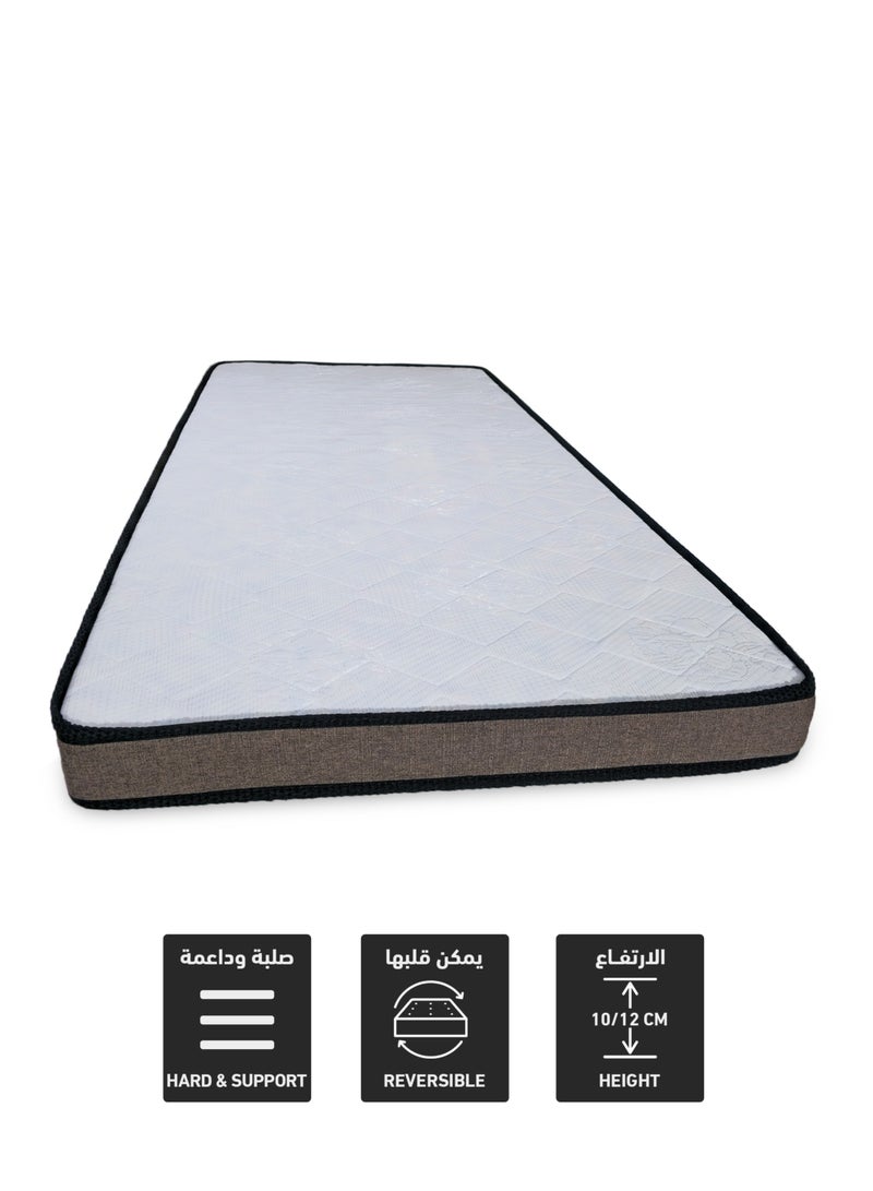 Art Comfort Single Bed Mattress | High-Density 60-Density Foam, Breathable, Luxurious Embroidered Hypoallergenic Fabric, Size: 190x90x12CM - Image 1
