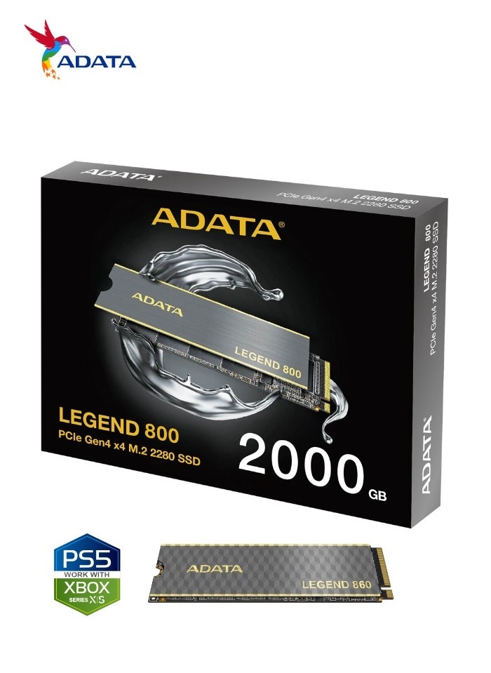 ADATA LEGEND 860 2000 GB Solid State Drive NVMe SSD for Laptop Desktop PS5 XBOX | PCIe Gen4x4 M.2 2280  - Image 2