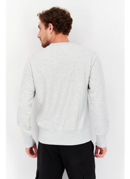 Champion Men Sportswear Fit Graphic Print Long Sleeves Sweatshirts, Grey  - Image 3