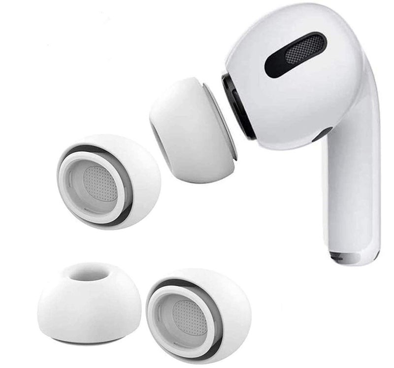 Earbudz أغطية نصائح الأذن البديلة Airpods Pro [6 أزواج متوسطة فقط] لأجهزة Airpods Pro الأصلية و Airpods Pro الجيل الثاني (أبيض) - Image 3