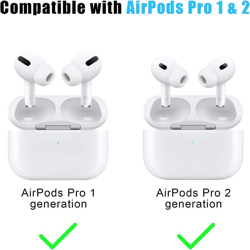 Earbudz أغطية نصائح الأذن البديلة Airpods Pro [6 أزواج متوسطة فقط] لأجهزة Airpods Pro الأصلية و Airpods Pro الجيل الثاني (أبيض) - Image 4