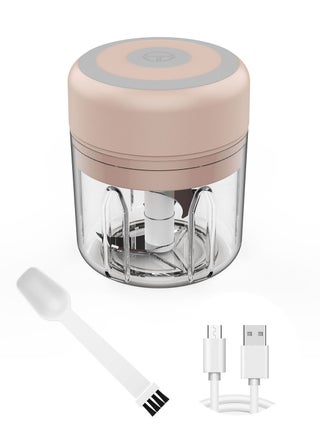 Garlic Chopper, Electric Mini Garlic Chopper 250 Ml, USB Rechargeable Built In Battery Food Chopper, Used for Mashing Onions, Garlic, Peppers Etc, Pink - pzsku/Z4DBDE5A308A405EFE81BZ/45/_/1716187596/8d476865-d31c-45fa-b128-5c523a60e85c