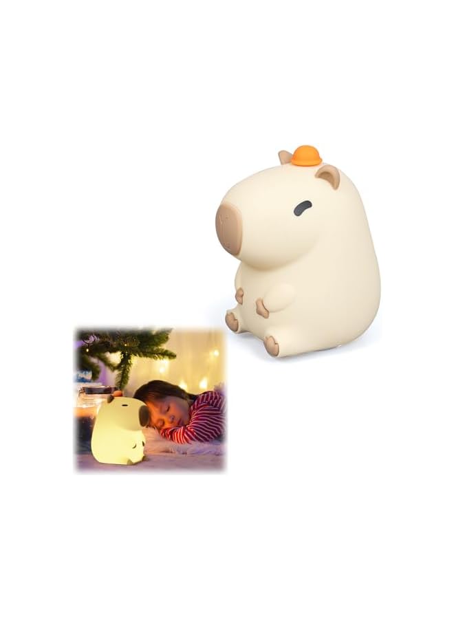 The Bros Capybara Lamp - Capybara Night Light, Capybara Gifts for Girl, Decor Cute Lamp for Nursery, Touch Control, Timmer Funtion, Portable and Rechargeable Dimmable, Birthday Gifts for Boys Girls - Image 2