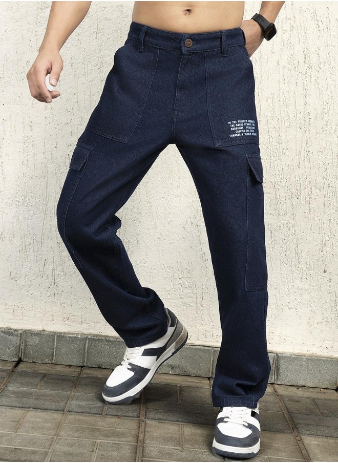 Hubberholme Men Indigo Jeans - Relaxed Tapered for Effortless Style  - Image 3