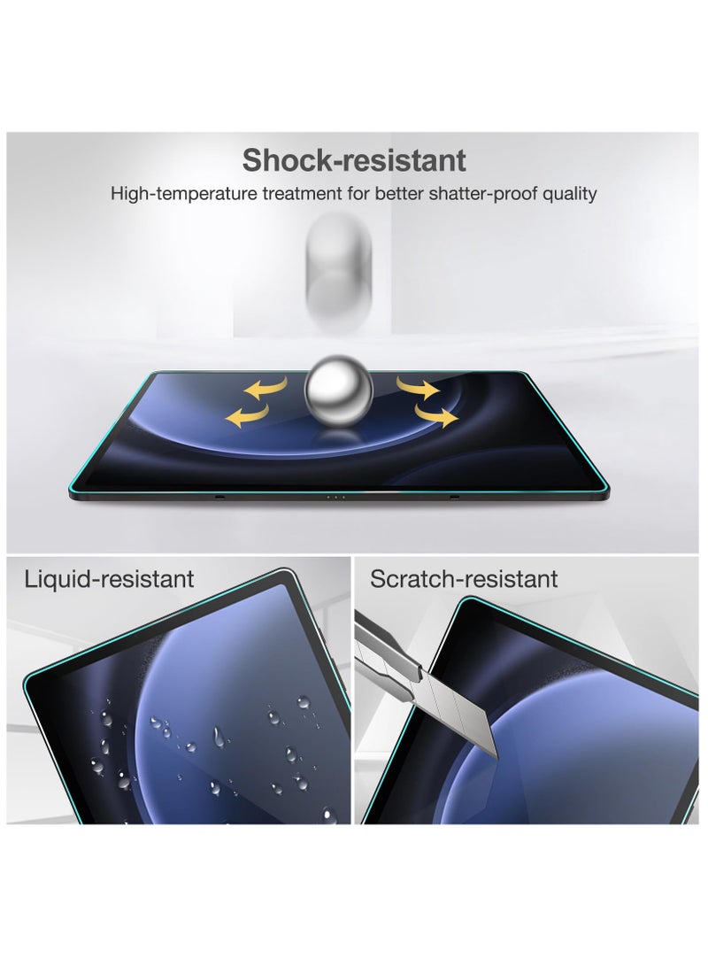 Procases 2 Pack Screen Protector For Galaxy Tab S9 Fe Plus S9 Plus S8 Plus Tab S7 Fe Tab S7 Plus 12.4 Inch 9H Hardness Tempered Glass Hd Clear Film For Galaxy Tablet Sm X610 X810 X800 T730 T970 - Image 3