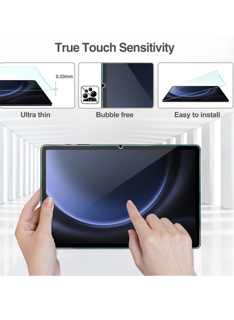 Procases 2 Pack Screen Protector For Galaxy Tab S9 Fe Plus S9 Plus S8 Plus Tab S7 Fe Tab S7 Plus 12.4 Inch 9H Hardness Tempered Glass Hd Clear Film For Galaxy Tablet Sm X610 X810 X800 T730 T970 - Image 4